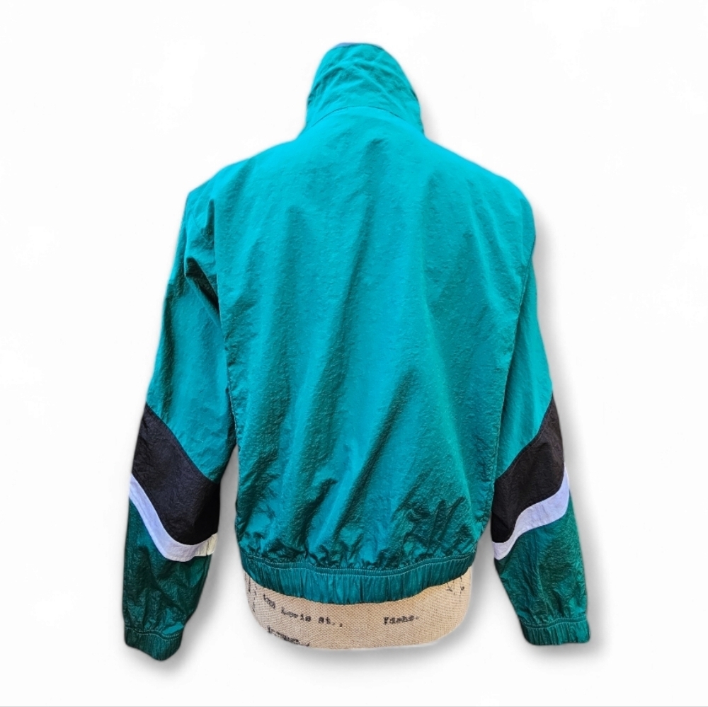 BCBGeneration  Teal/Green Track Pullover Windbreaker, Size M - Picture 3 of 8